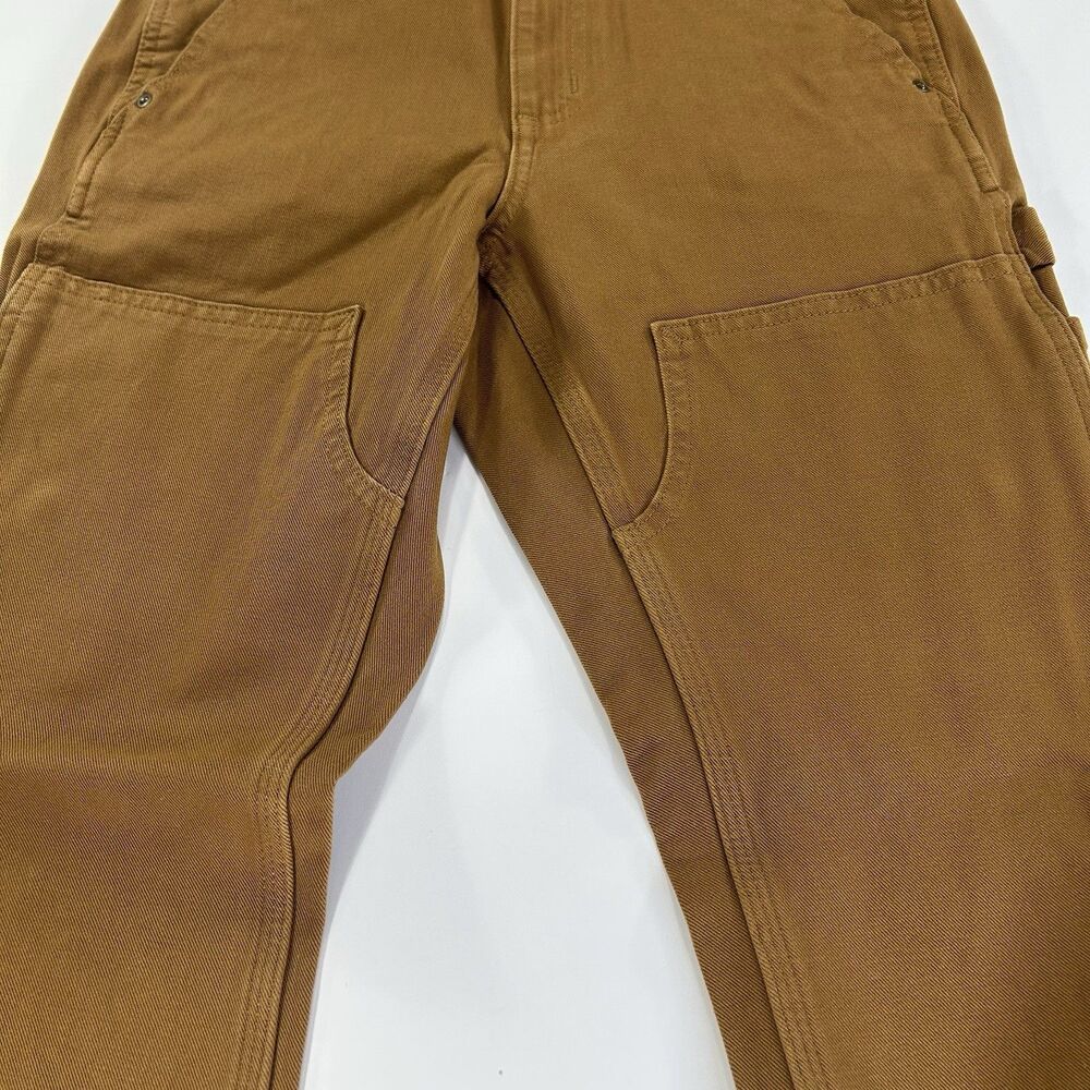 Carhartt Womens Rugged Flex Work Pants 8 Tall Brown Relaxed Fit Double Front - Picture 7 of 10